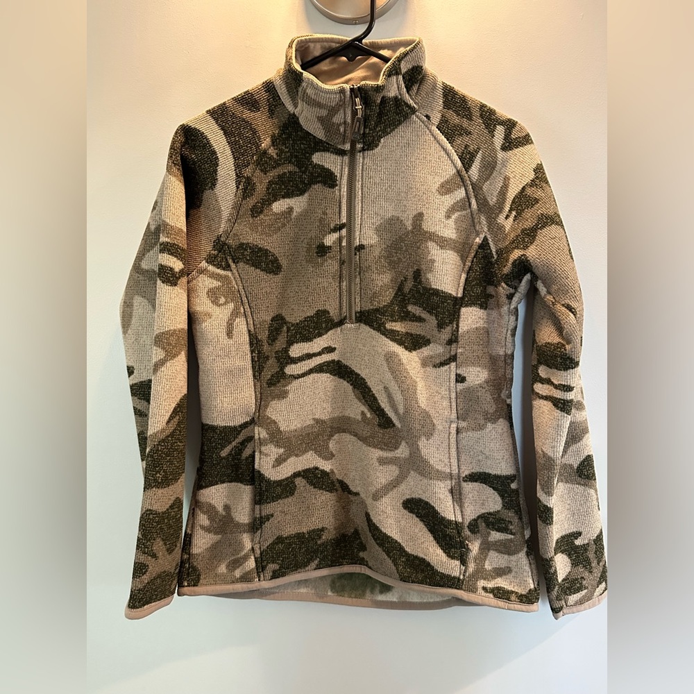 Camouflage Quarter-Zip Women's Sweatshirt